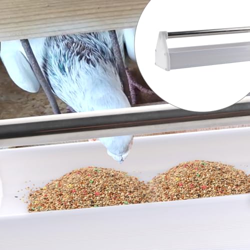 2 Pcs Pigeon Feeder Durable Reinforced Plastic Food Box Feeding Dish Storage Trough for Bird Pigeon Parrot Duck Home Poultry (Length: 15.5")