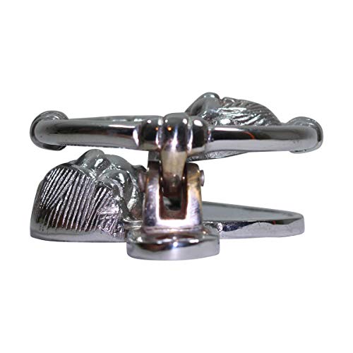 Chrome Kissing Cherubs Door Knocker 4.75" H X 2.75" W Heavy Duty Silver Chrome Plated Solid Brass Metal Front Door Knockers Tarnish Resistant Finish Includes Screws Renovators Supply Manufacturing - color: Chrome Kissing Cherubs
