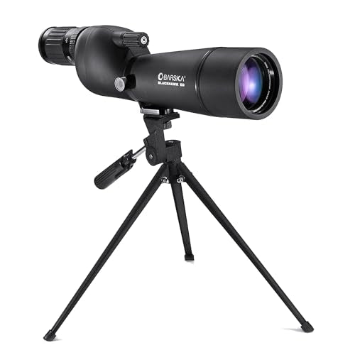 Barska Blackhawk ED 20-60x60mm Straight Spotting Scope – Extra-Low Dispersion Glass, Waterproof, Fully Multi-Coated Optics, Hard & Soft Carrying Case, Black - style: Straight