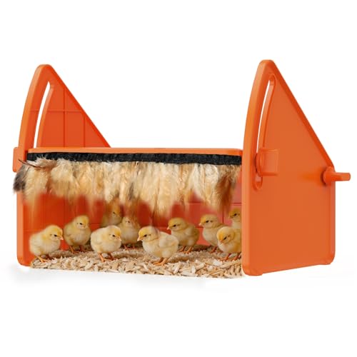Chick Brooder Heater Plate for Baby Chicks, Ducklings & Poultry | 3-Level Adjustable Temperature Heating Plate, 8.67 x 10.63 Inches, Orange Poultry Brooder Warmer - color: Orange, size: 8.7"L x 9.8"W x 13.0"H