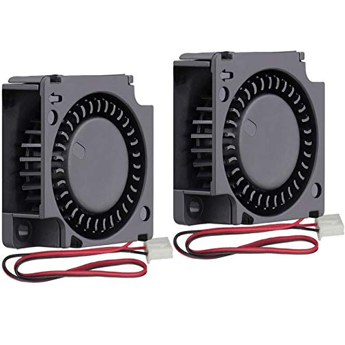 GDSTIME 30mm Blower 12V 2Pin 3010 Dual Ball Brushless DC Cooling Fan 2-Pack | Replacement for 3D Printers - 30x30x10mm, 12 Volt, 9500RPM, High Performance - size: 30mm x 10mm