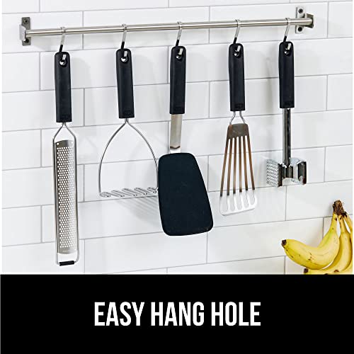 GORILLA GRIP BPA-Free Silicone Spatula for Non Stick Frying Pan, Heat Resistant Flexible Head, Patented Soft Comfortable Handle, Non-Scratch Kitchen Turner, Flip Burgers, Pancakes, 11.6 in, Black - color: Black