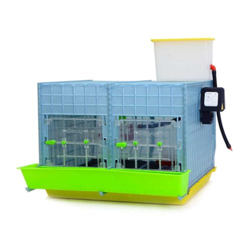 Hatching Time 15" Chick Brooders Stackable & 2-Section Options, Automatic Heating, Easy-Clean Tray, Includes Feeders & Drinkers, Perfect for Quail, Chickens, Ducks & Baby Birds (2 Section) - style: 2 Section, 1 Layer