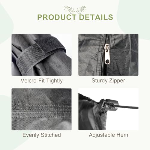 Black Bird Cage Cover Size M, 26" L x 19" W x 40" H | Adjustable with Zipper Panel and Velcro, Block Light, Waterproof, Good Night for Parrot and Small Animals - size: 26" L x 19" W x 40" H (M)