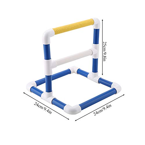 Training Stand Pet Bird Table Perch Stands PVC Bird Standing Bird Shower Bath Stand Rack Standing Gym Training Grinding Toy Playstand Holder(Scrub) - color: Scrub
