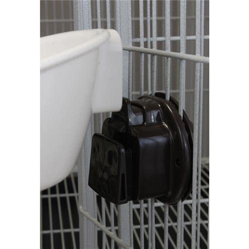 Press 'N' Slide Feed Station - Durable Mounted Food Bowl Dish - Sugar Gliders, Squirrels, Prairie Dogs, Degus, Marmosets, Parrots, Birds, Rats, Hamsters, Gerbils & Other Small Pets… (Without Dome) - size: Without Dome
