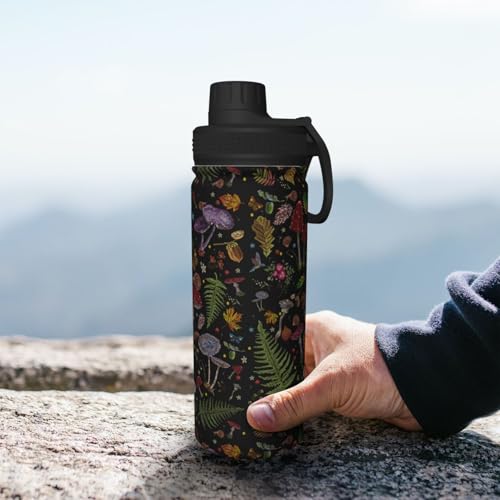 Mushroom Tumbler 18 Oz, Mushroom Gifts for Women, Mushroom Coffee Cup Travel Mug Water Bottle, Mushroom Themed Gifts for Mushroom Lovers, Stainless Steel Mushroom Accessories Stuff Thing - color: Mushroom