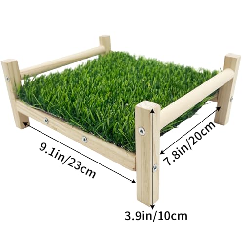 FlidRunest Bird Foraging Bed, Parrot Hammock Bed, Parrot Grass Perch Bed, Bird Perch Conure Platform Grass Forage Toy for Parakeet, Cockatiel, Lovebird, Budgie