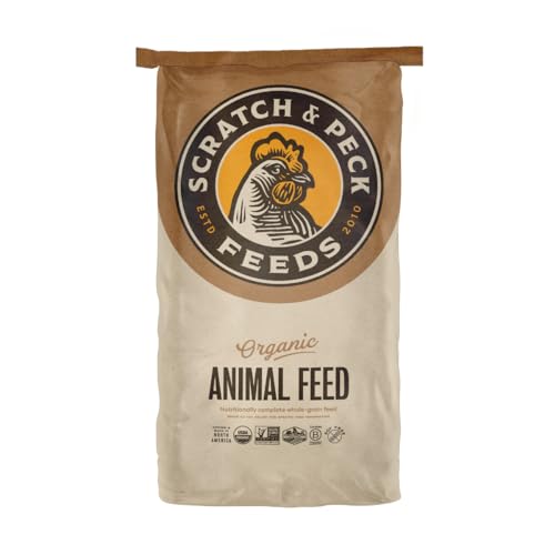 Scratch and Peck Feeds | Grower Mash + Corn for Turkeys | 40 lb Bag | 20.5% Protein, Soy Free, Fermentable Whole Grains, Certified Organic & Non-GMO Project Verified, Complete Nutrition