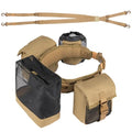 KEMIMOTO Dove Hunting Belt, Tactical Shell Pouche Dove Belt | Shoulder Strap, Breathable Design & 4 Pouches for Tools, Accessories and Gear, Ideal for Hunting, Fishing & Dog Training - color: Brown