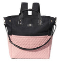 Diaper Tote Bag Totepack Backpack Crossbody Bag 3 in 1 for Women Laptop Backpack Multifunctional with Insulated Pockets - color: Linen Pink