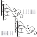 Orgrimmar Hanging Plant Bracket 4 Packs Metal Wall Plant Hangers with Iron Screws Decorative Hook for Bird Feeders, Lanterns, Wind Chimes, Planters, Flower Pot, Outdoor Indoor Decor