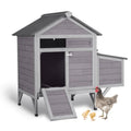 GUTINNEEN Outdoor Chicken Coop with Nesting Box, Weatherproof Hen House with Leakproof Pull-Out Tray, Oenable Roof, Poultry Coops for Chickens, Duck & Quail