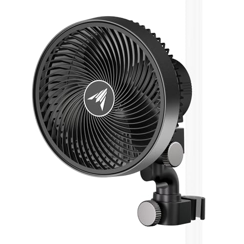 AC Infinity CLOUDRAY A6, Grow Tent Clip Fan 15cm with Redesigned Long-Life | Redesigned Long-Life EC Motor, 10 Dynamic Wind Speeds, IP-54 Weatherproof, Manual Swivel for Hydroponic Air Circulation - size: 6", Manual Swivel