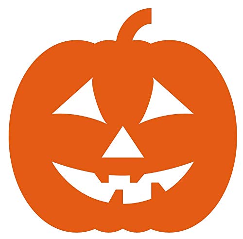 Infusion Round Teacher Stamp, Holiday, 3/4'' Self-Inking Rubber Stamp - Jack-O-Lantern - Orange Ink - color: Jack-o-lantern