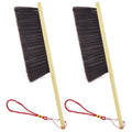 2 Piece Wooden Hand Broom, Dust Brush,Bench Brushes,Soft Bristles, Long Fireplace Brush with Wood Handle for Clothes Household Cleaning, Counters, Beds, Sofas, Car Fireplaces, Benches, Furniture