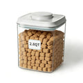 Airtight Dog Food Storage Container, 2.8 QT, One-Touch Pop Lid, BPA-Free | Clear Stackable Canister for Pet Food & Cat Treats - color: 2.8 Qt