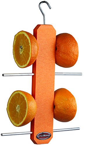 Recycled Double Oriole Orange Fruit Stick Feeder