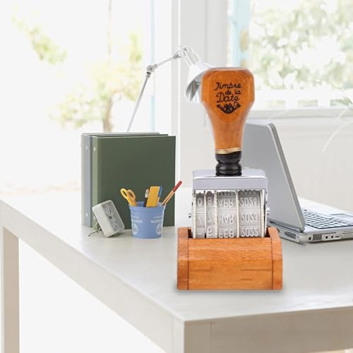 DIY Date Stamp，Roller Date Stamper Day Month Year，Library Stamp Egg Stamp Time Stamp Scrapbooking Stamps for Scrapbooking Wooden Stamps（for 2026-2037 Year or 2025-2036）