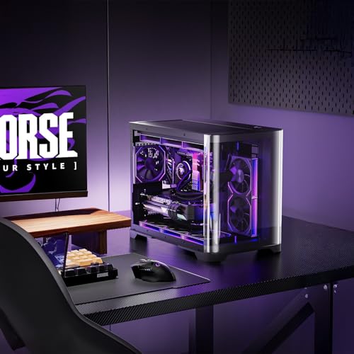 Asiahorse Dawn 120mm Case Fan, ARGB PWM 1850RPM/71CFM Airflow, Forward & Reverse Blade Design, Low Noise, Precision HDB Bearings High Performance RGB PC Fan Modular Connection - color: Black, size: 3-pack-Reverse blade
