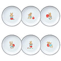 Cute Cartoon Animals Pattern Ceramic Sauce Dishes, Seasoning Dishes, Sushi Soy Dipping Bowls, Appetizer Plates, Dessert Plates, Little Cat Bird Feeding Bowls, Set of 6-Rabbits-5 Inch - color: Rabbits, size: 5 Inch