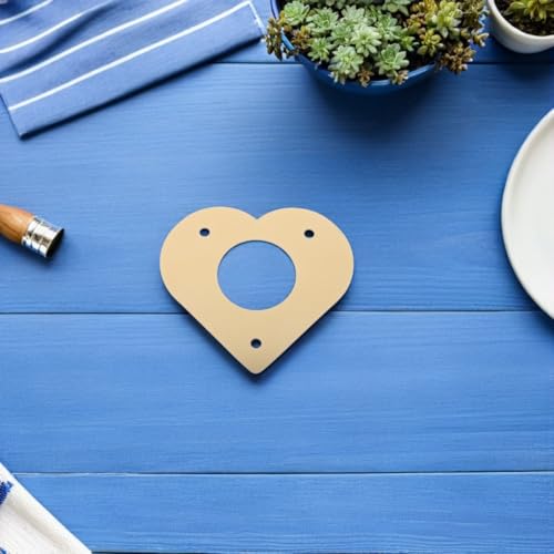 Heart Shaped Metal Birdhouse Entrance Guard for Bird Houses and Bird Boxes, Weather-Resistant Steel Predator Protector, Blocks, for Parks and Gardens
