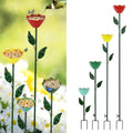 DREAMSOUL Flower Bee Watering Station, Multi-Height Bird Bath | Shallow Basins for Safe Sips, Weatherproof Metal Material, Ideal for Outdoor Garden Decor - size: 4PCS-D