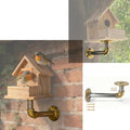 Bird House Bracket, Heavy-Duty Outdoor Windproof Anti-Swing Fall-Proof Holder for Bird Houses, Nesting Boxes, Feeders, Mountable on Tree Trunks, Eaves, Walls, Attractive Scenic Design (Patented) - size: 1pc