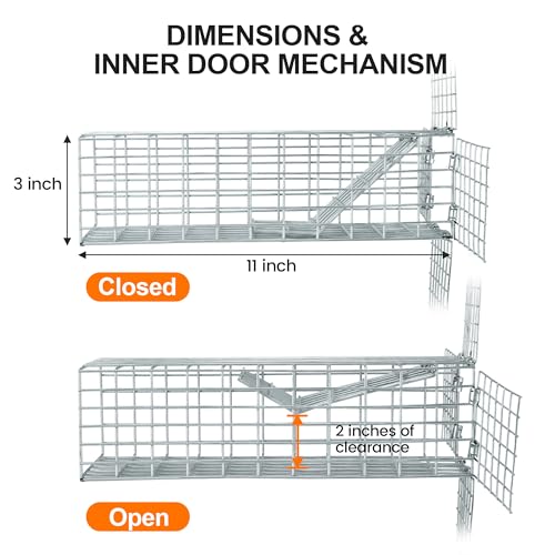 One Way Squirrel Door Excluder, Humane Squirrels, Chipmunks Contactless Excluder, for Outdoor Spaces Like Attics, Chimneys - Includes Full Installation Kit