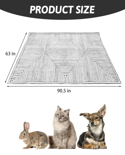 BNOSDM 91" X 63" Washable Bunny Cage Liners Large Rug for Rabbits Large Non Slip Pad for Bunnies Resuable Rabbit Liner for Chinchillas Cats Guinea Pigs Ferrets Dogs - size: 91" X 63"