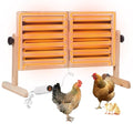 GUTINNEEN Chicken Coop Brooder Heater with UL Certified Overheat Protection, Temperature Control, Safe and Energy-Efficient 120W Heat Plate for Chicks, Adjustable Height, Timer, 22.4" x 11.8", Nature - color: Brown