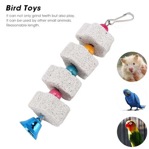 1Pc White Bird Beak Grinding Stone Bird Chewing Toys Bird Beak Grinding Stone for Parrots Hamsters and Other Small Animals Small in Size and Light in Weight,Pet Supplies