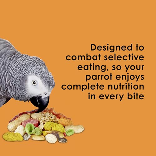 Kaytee Fiesta Parrot Food for Large Birds, 2.5 Pounds | Fun feeding. Bird food with fruits, veggies, grains. Bird seeds, shapes and textures for natural foraging - size: 2.5 Pound (Pack of 1)