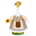 JcHrmers Fall Porch Goose Outfits Sunflower Lawn Goose Clothes with Straw Hat Autumn Goose Outfits Fits 23" Cement Plastic Goose Statue for Thanksgiving Harvest Farmhouse Yard Garden Home Decor