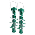 Kaytee Songbird Wild Bird Diffuser, Tube Bird Feeders, Pack of 2 | Feed more birds. Bird feeders for outdoors hanging. 10 perches, hinged lid, bird feeder 2 pack