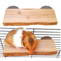 2Pcs Hamster Ledges Wooden Platform 2.6 x 6 Inch Rat Climb Platform Shelf Bird Perch Stand Toys Cage Accessories for Rat Gerbil Suger Glider - size: 6 × 2.6''