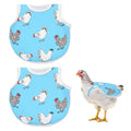 M METERXITY 2-Pack Chicken Saddle for Hens, 4.9 Inch Polyester Chicken Apron Back Protector with Adjustable Strap, Vest Jacket Mating Clothe [Blue]