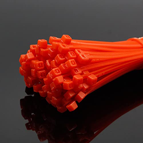 Zip Ties, 100pcs Red Zip Ties 8 Inch, Plastic Ties Small Zipties Cable Tie Wraps, Multi-Purpose Cable Management Ties, Self-Locking Ziptie for Office and Home(Can bear 30lb) - color: Red, size: 8" (100 Pack)
