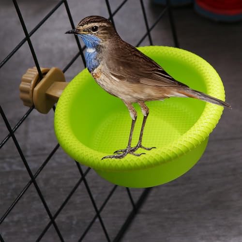 Kopida Multi-Function Bird Bath for Cage, Universal Style Small Tub Bowl for Hang Inside Cage Birdbath Shower for Parrot/Parakeets/Cockatiels/Canary/Budgerigar (4.7")