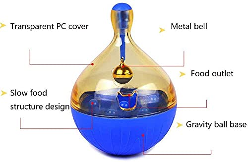 Litewoo Parrot Foraging Toys Tumbler Ball with Bell, Intelligence Train Interactive Puzzle Treat Tumbler Ball for Bird Parrot Budgie Parakeet Cockatiel Cockatoo
