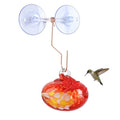 Glass Window Hummingbird Feeder with Suction Cup for Attracting Hummingbird - color: 1Pcs-Red