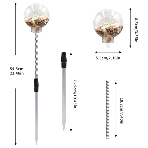 Chicken Treat Dispenser, Chicken Enrichment Toys with Spring and Ground Stake, Feeder for Coop, Coop Accessories for Hens, Geese, Ducks, Turkeys, Other Poultry - color: Hard Spring