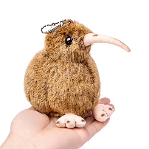 Little Kiwi Bird Plush Toy - Realistic 5inch Brown Kiwi Bird Stuffed Animal, Cute Little Bird Kiwi Keychain Plushie as Gift for Your Friends - style: 5in Kiwi Bird