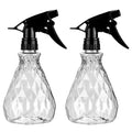 wugongshan 2 Pcs Spray Bottles, 500 ml/17 oz Empty Water Spray Bottles, Plastic Reusable Adjustable Mist Sprayer Squirt Bottles Containers Refillable for Cleaning Solutions, Gardening, Plants (Clear) - color: Clear