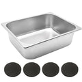 Dog Dish Stainless Steel Water and Feed Bowl with Non-Slip Pads (1.85Gal-1Set) - size: 1.85Gal-1Set
