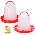 Chick Feeder and Waterer Set, 1.5 L Poultry Drinkers & 3.3 lbs Feeders, Hanging Plastic Poultry Containers for Chickens, Turkeys, Ducks and More