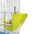 Bird Cage Feeder Tipping, Parrot Food Container Feeding Station Foraging Cage Accessories Suitable for Parrot Cockatoo Canary Lovebird