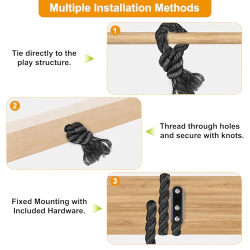 Climbing Cargo Net for Kids Outdoor 30" x 139" No-Knot Nylon Rope Climbing Net Heavy-Duty Playground Climbing Net for Treehouse, Swing Set, Backyard Climbing Frame, Playset Climbing Ladder Net Black - color: Black - 30" X 139"