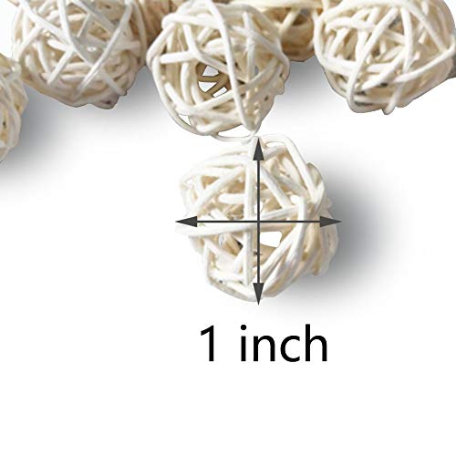 Tfwadmx 10 Pcs Willow Ball, Bird Foraging Toys, Small Animal Chew Toy Activity for Parrot Macaw Hamster Guinea Pig Rat Parakeet Cockatiels Conure Finch Budgerigar Lovebird - size: 1 In