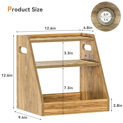 3-Tier Wood Egg Holder, Egg Holder Countertop with Basket, Wooden Egg Basket with Handle Holds 70-80 Fresh Eggs for Kitchen, Farm Gathering